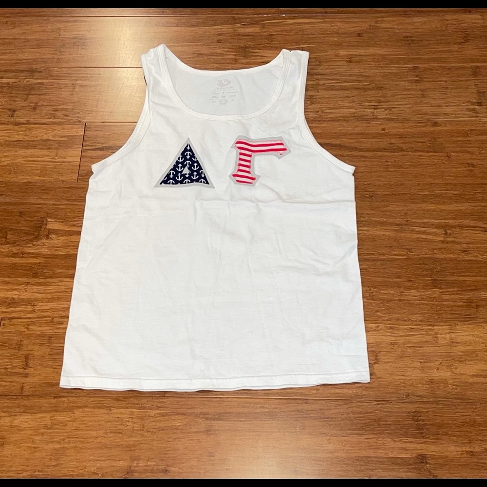 Delta Gamma Letters Tee- American Flag print